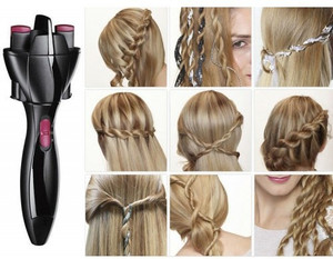 Wonder World Twist Braider Quick Twister Automatic Braider Machine French Braiding Tool Hair Curlerblack