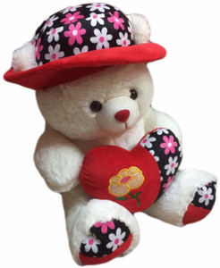 Cuddles Cap Teddy With Hart - 45 cm