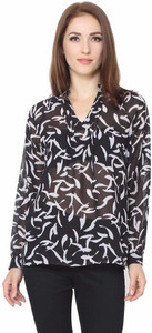 Martini Casual Full Sleeve Printed Women's Multicolor Top