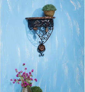 Onlineshoppee Vintage Wooden Wall Shelf