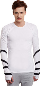 Fugazee Solid Men Round Neck White T-Shirt