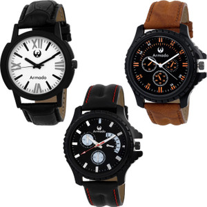 Armado AR-185262 Combo Of 3 Smart Analog Watch - For Men