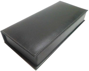 Artikle 1 Compartments Pure Leather Desk Organizer Black Best