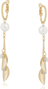 VK Jewels Curved Oval Plain Cubic Zirconia Alloy Dangle Earring