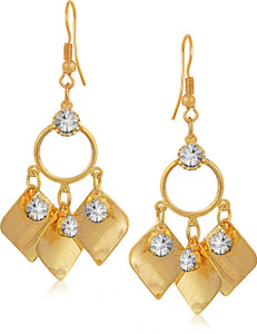 VK Jewels Unique Circular Cubic Zirconia Alloy Dangle Earring