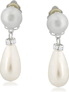 VShine Oval Pearl Drop Alloy Drop Earring