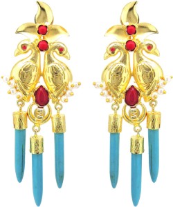 Tistabene Retails LLP Peacock Indo western Alloy Dangle Earring
