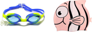 Sports 101 Aqua World14 Kids Googles and Cap Junior Swimming Kit