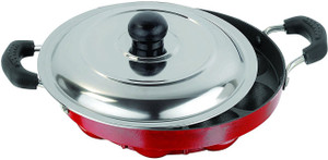 Omic Classic Range 12 Cavities Premium Appam Patra With Lid Pan 23 cm diameter