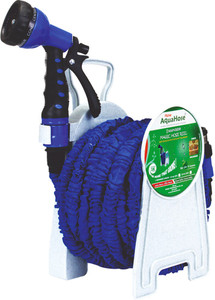 AquaHose Expandable Magic Hose Reel Blue 30mtr (Fixed Type) Hose Pipe