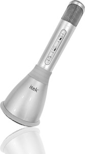 Itek karaoke microphone and speaker top