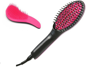 Hairinstyler instant fast Pro Hair Styler Ceramic Simply Straight with brush HQT906-16 Hair Straightener