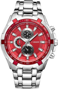 Curren 8023-Red Analog Watch - For Men