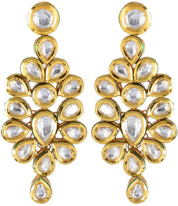 Tistabene Retails LLP Traditional Kundan Meena Alloy Dangle Earring