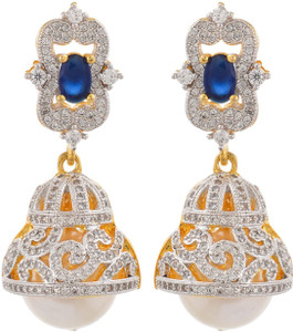 Tistabene Retails LLP Contemporary International Diamonds Alloy Jhumki Earring