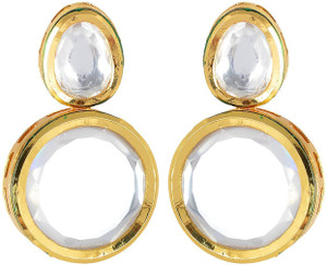 Tistabene Retails LLP Traditional Kundan Meena Alloy Dangle Earring