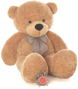 Blue Barrel Big Large Teddy Bear Brown 5 Feet Birthday,Friendship,Valentine,Love Gift - 150 cm