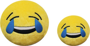 RMA Laughing Tears Whats App Emoji Combo of 2- Medium(35cm) & Small (22cm) - 35 cm