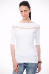 Cation Casual Short Sleeve Solid Women's White Top