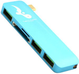 Axcess USB 3.0 Type-C USB 3.0 3 in 1 Combo Hub Charging Adapter with SD / Micro SD Card solt USB Hub