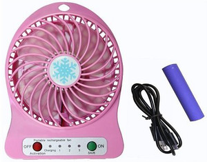Homepro Portable, Battery Operated Powerful Rechargeable Hi - Speed-Zoom USB Fan- Pink FAN-003 USB Fan