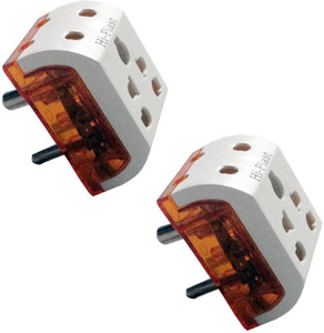 Hi-Plast 3 PIN 5-WAY TRAVEL UNIVERSAL ADAPTOR,MULTIPLUG,WORLDWIDE ADAPTOR,SOCKET CONNECTOR-2PCS Plug Three Pin Plug