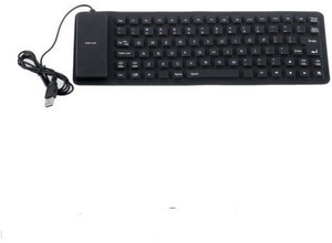 ReTrack Lightweight Ultra-Slim Portable Flexible Foldable Silent Silicon Wired USB Tablet Keyboard