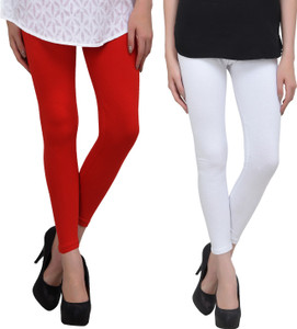 Livener Women Red, White Leggings