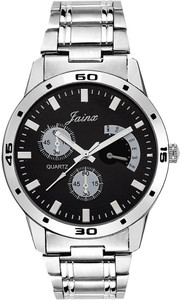 Jainx JM241 Chronograph Pattern Black Dial Chain Analog Watch - For Men