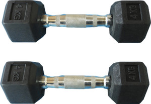 Royal 4Kg 2Pc Hexagonal Dumbbell1 Fixed Weight Dumbbell