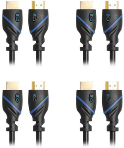 C&E TV-out Cable 1.5 Feet HDMI Cable 1080p 4K 3D High Speed with Ethernet ARC Latest Version, 4 Pack