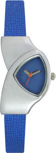 Shivam Retail Blue Strap Triangle Shape Dial Casual Looking Analog Watch - For Girls