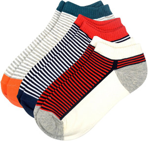 Viral Girl Men & Women Striped Low Cut Socks