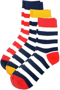 Color Fevrr Men & Women Striped Mid-calf Length Socks
