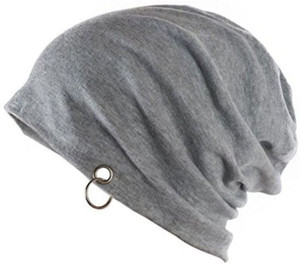 Tahiro Solid Grey Beanie Cap Cap