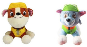 Skylofts Stuffed Paw Patrol Rocky and Rubble Soft Toys Combo - 18 cm