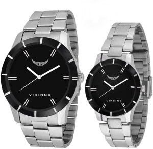VIKINGS COMBO VK GR-102-LR-005-BLK-CHN Analog Watch - For Men & Women