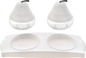 Rich Craft International FUN PEAR WITH LID Glass Bowl Set