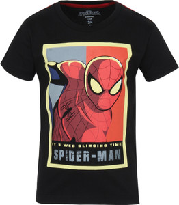 Spiderman Boys Graphic Print Cotton T Shirt Best Price In India Spiderman Boys Graphic Print Cotton T Shirt Compare Price List From Spiderman Polos T Shirts 16145676 Buyhatke
