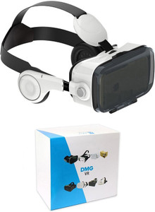 DMG Virtual Reality Headset 3D Glasses VR BOX with Headphone for 4.0~6.0 Inches IOS Android Smartphones, Adjustable Focal