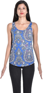 Kotty Casual Sleeveless Printed Women Multicolor Top