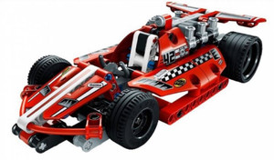 Montez 158 PCS 3412 Dazzling Red Racing Car King Steerer Block Set with Pull Back Technic (Red)