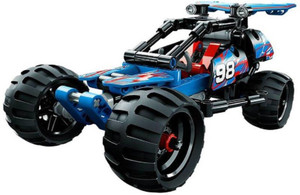 Montez 160 PCS 3411 Off Roader Racer Car King Steerer Block Set with Pullback Technic (Blue)
