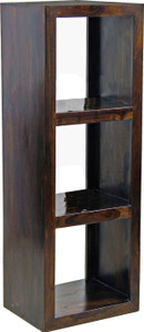 TimberTaste LEO Three Shelves Rectangular Display Unit Solid Wood Open Book Shelf