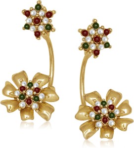 VK Jewels Estonia Flower Alloy Drop Earring