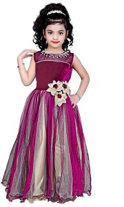 satyamfab Girls Maxi/Full Length Party Dress