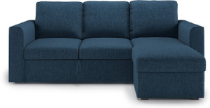 Urban Ladder Kowloon Sectional Sofa Cum Bed with Storage Double Metal, Fabric Sofa Bed