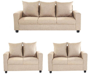 GIOTEAK Fabric 3 + 2 + 2 Beige Sofa Set