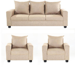 Gioteak Solid Wood 3 1 1 Beige Sofa Set Best Price In India