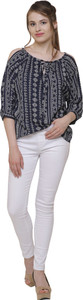 LILIUM FASHIONS Casual 3/4th Sleeve Printed Women Multicolor Top
